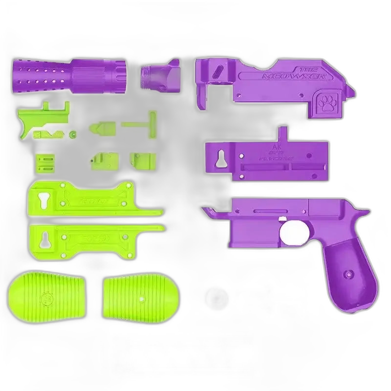 Meowser Flycore Full Auto 3D Print Flywheel foam-dart Blaster — left profile