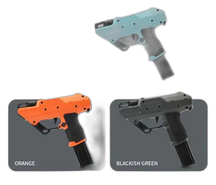 Worker Nightingale Flywheel Foam Dart Blaster Semi Automatic — top rail detail