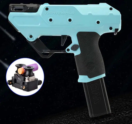 Worker Nightingale Flywheel Foam Dart Blaster Semi Automatic — left profile