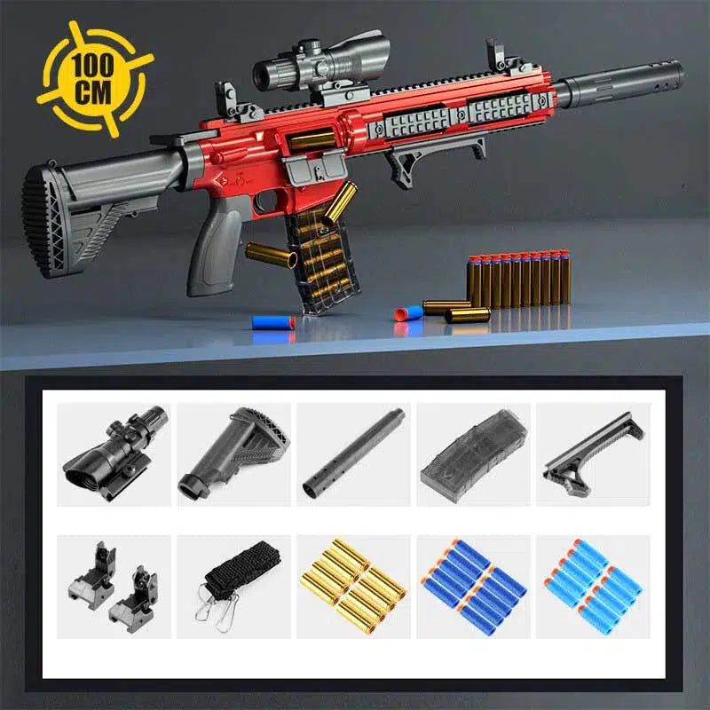 Manual Shell Ejecting rifle-class Toy Gun Foam Blaster — left profile