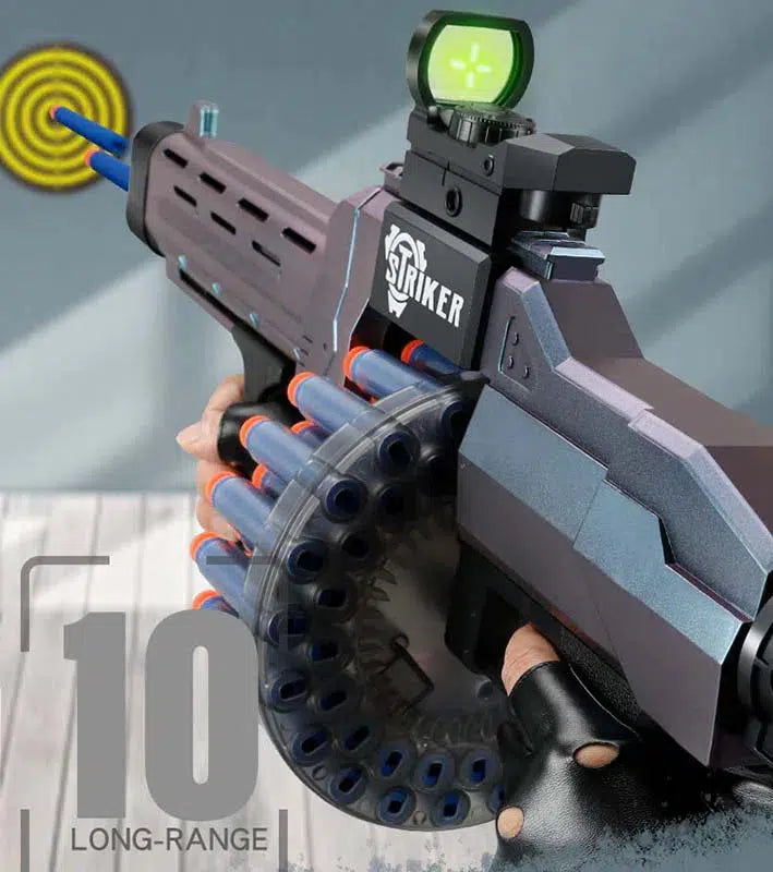 TZ Striker Manual Pump Foam Darts Blaster — top rail detail