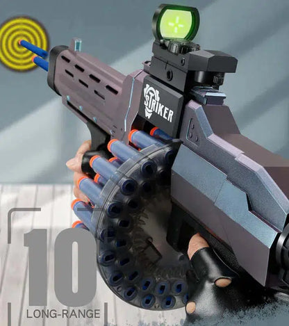 TZ Striker Manual Pump Foam Darts Blaster — top rail detail