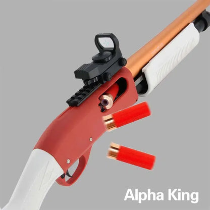 AKA Alpha King M870 R1 Foam Blaster — top rail detail