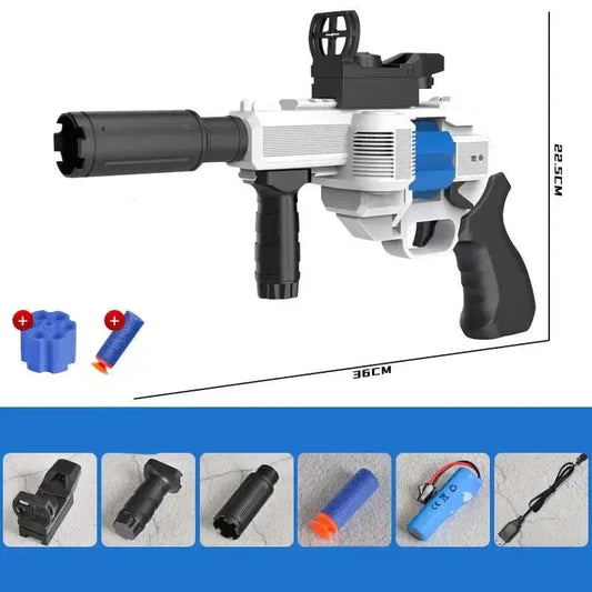 007 Electric 2-Flywheels Revolver Dart Blaster — left profile