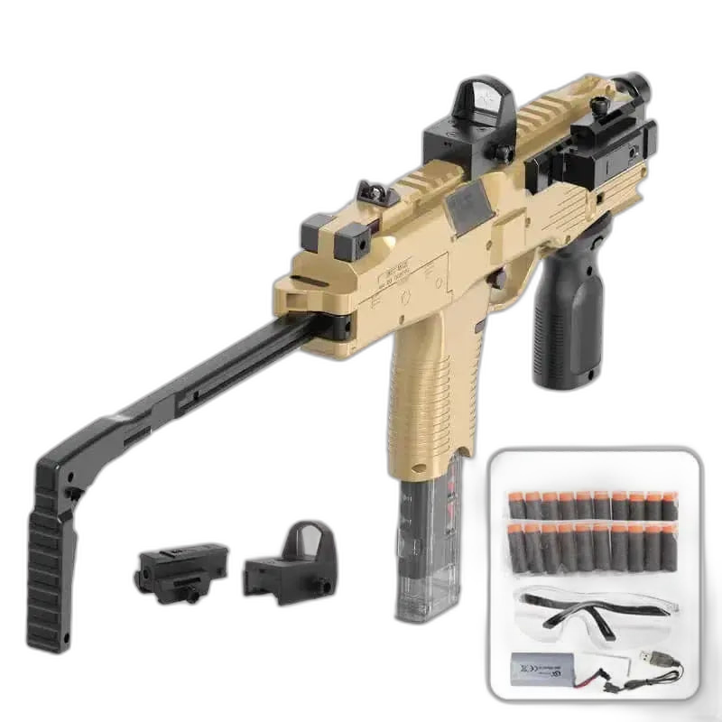 High Speed Electric Auto machine-pistol-class Foam Dart Blaster — left profile