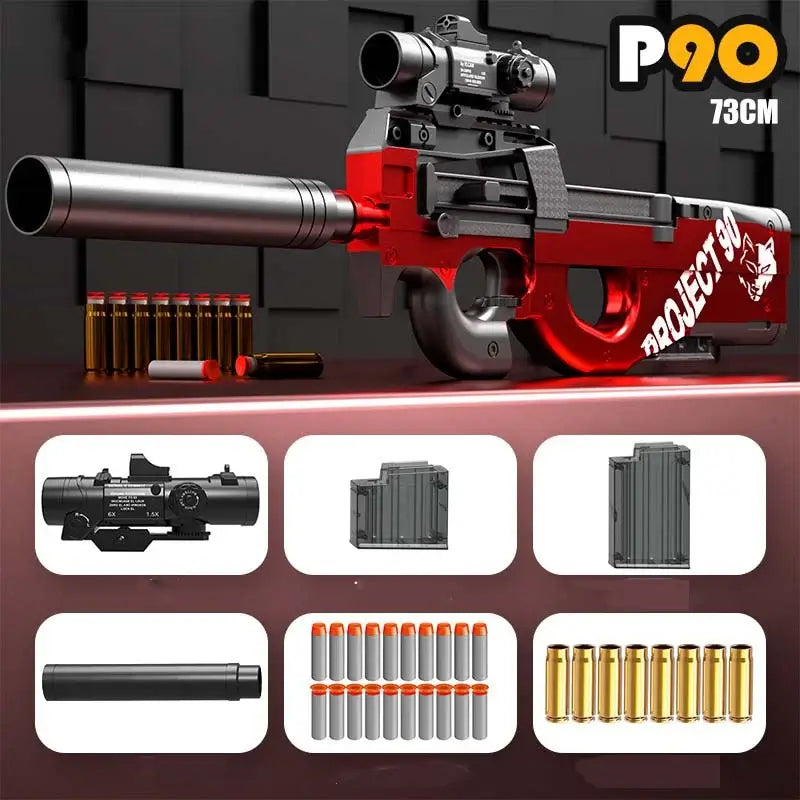 Handi Manual personal-defense-weapon-class Shell Ejecting Foam Dart Blaster — top rail detail