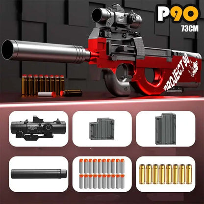 Handi Manual personal-defense-weapon-class Shell Ejecting Foam Dart Blaster — top rail detail