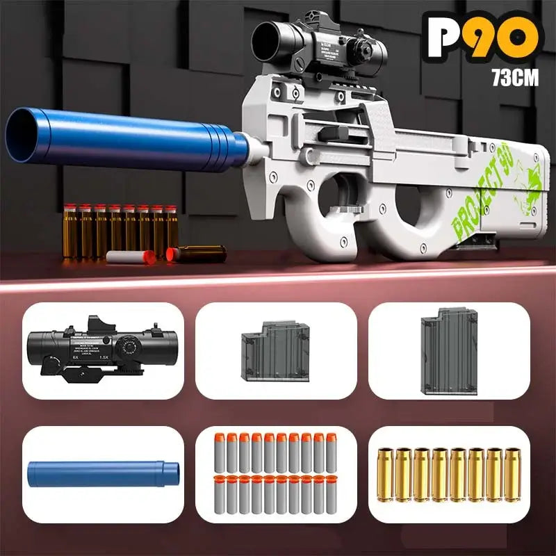Handi Manual personal-defense-weapon-class Shell Ejecting Foam Dart Blaster — magazine well detail