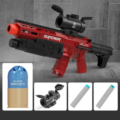 POX Manual Grenade Launcher Rifle Foam Dart Blaster — magazine well detail
