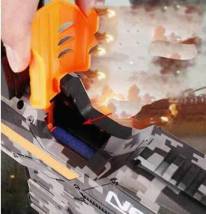Sembylon rifle-class Electric Auto Foam Dart Blaster — stock and grip detail