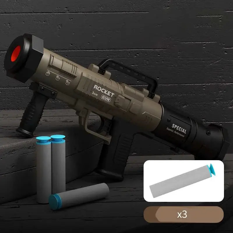 Mini Rocket Launcher RPG Manual Reloading Foam Dart Blaster — magazine well detail