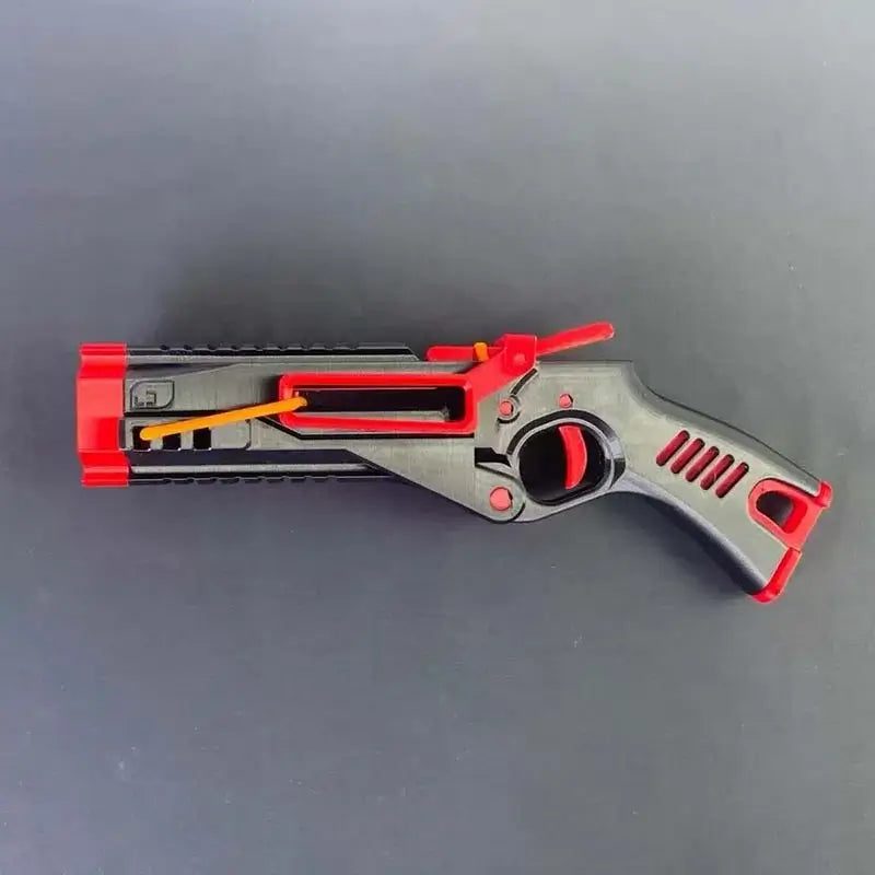 3D Printed Breech Reload Rubber Band Powered Foam Dart Gun — trigger group close-up