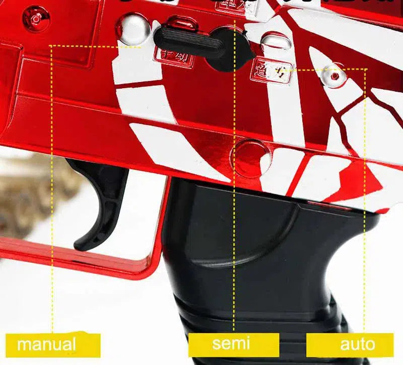 Lehui SAW M249 Electric Belt-Fed foam-dart Gun — magazine well detail