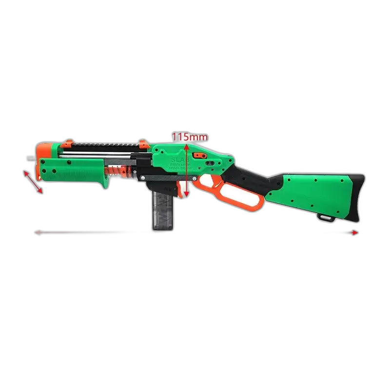 SLAB Silly's Lever Action 3D Print foam-dart Blaster — magazine well detail