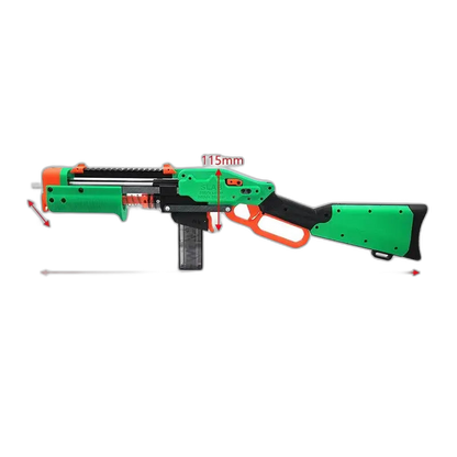 SLAB Silly's Lever Action 3D Print foam-dart Blaster — magazine well detail