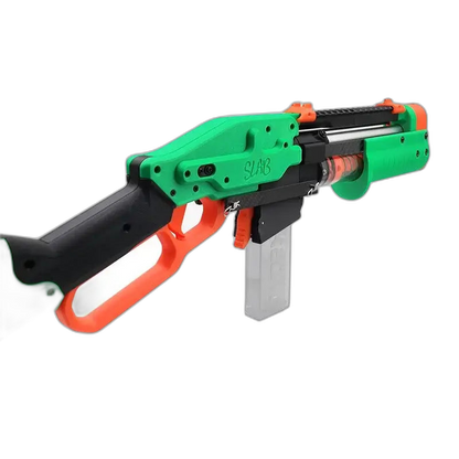 SLAB Silly's Lever Action 3D Print foam-dart Blaster — top rail detail