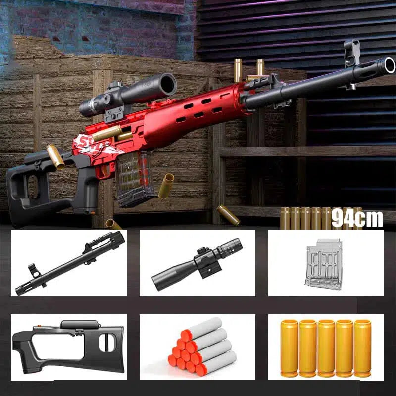 marksman-rifle-class Shell Ejecting foam-dart Sniper Foam Blaster — magazine well detail