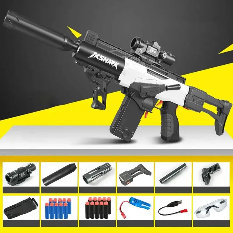 Sembylon service-rifle-class 227 Electric Semi-Auto Rilfe Foam Dart Toy Gun — right profile