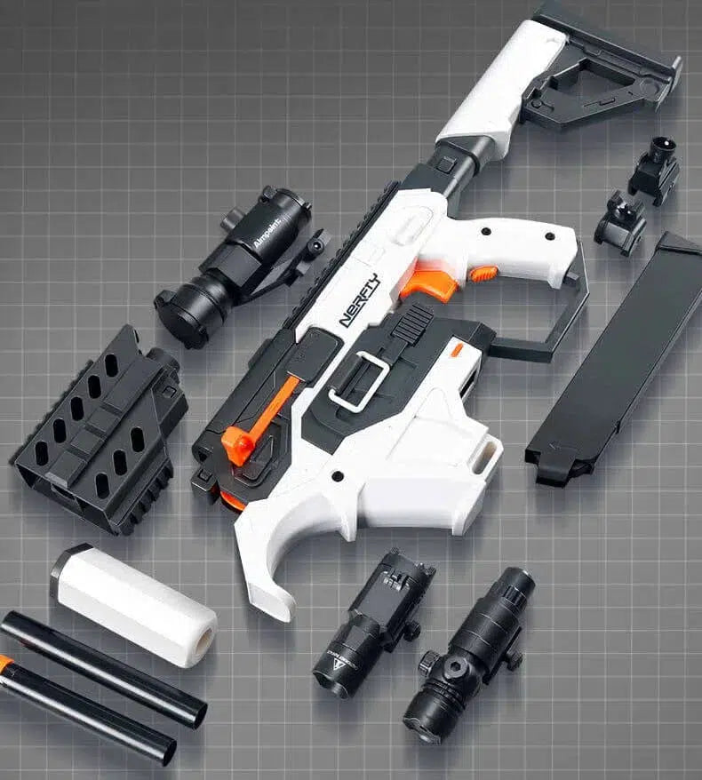 Sembylon Vector Electric Foam Dart Blaster — stock and grip detail
