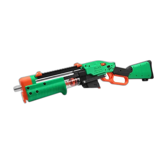 SLAB Silly's Lever Action 3D Print foam-dart Blaster — left profile