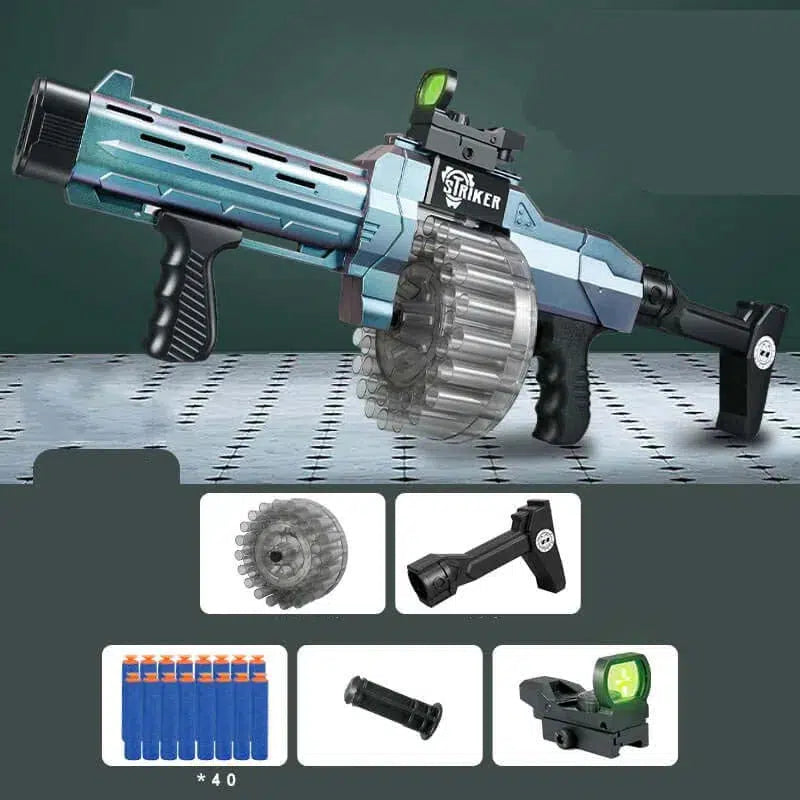 TZ Striker Manual Pump Foam Darts Blaster — trigger group close-up