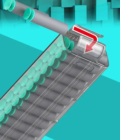 submachine-class Electric Auto High Speed Foam Dart Blaster — magazine well detail