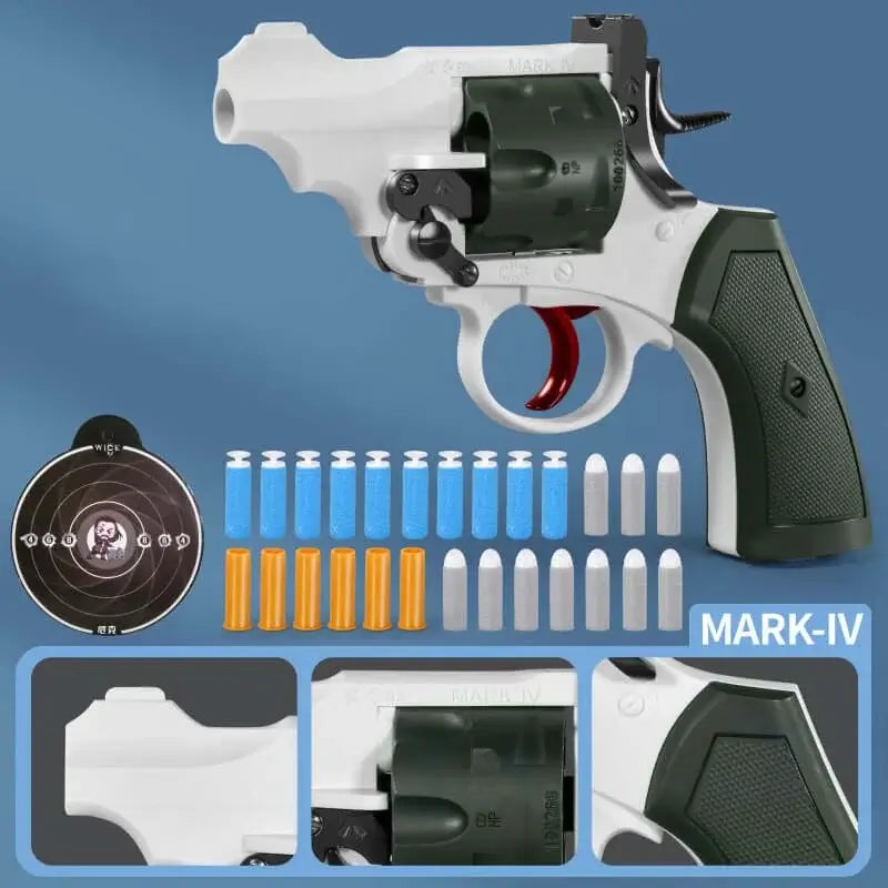 Wick service-revolver-class Revolver Dart Blaster & Accessories — muzzle and barrel detail
