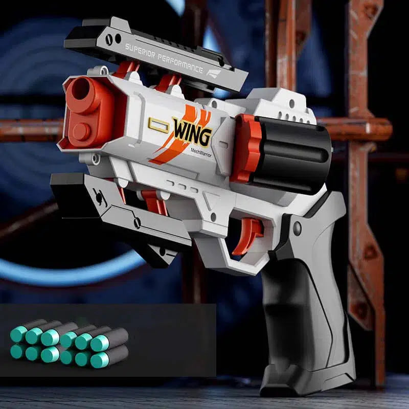 Wing Mechwarrior Rapid Deformation Burst Revolver Dart Blaster — right profile