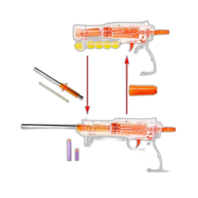 Worker Cheetah Blaster — trigger group close-up