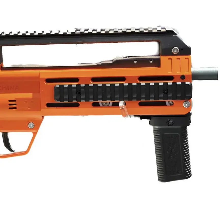 ZWQ S400 Zebra Manual Bullpup foam-dart Blaster — muzzle and barrel detail