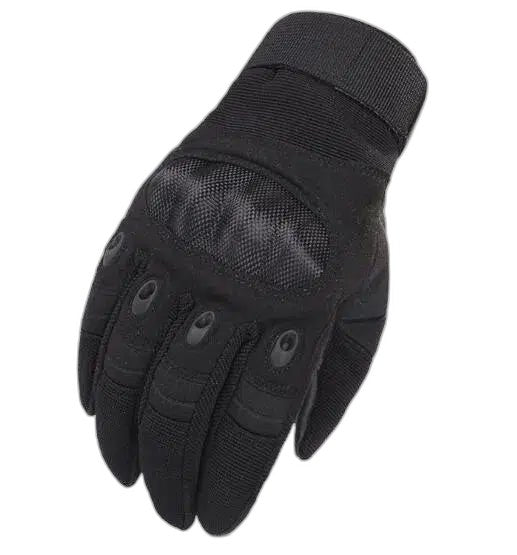 B8 Touch Screen Anti-Skid Hard Knuckle Full Finger Tactical Gloves - black