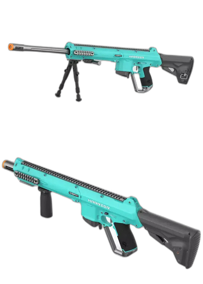 Worker Harrier Foam Dart Blaster — trigger group close-up