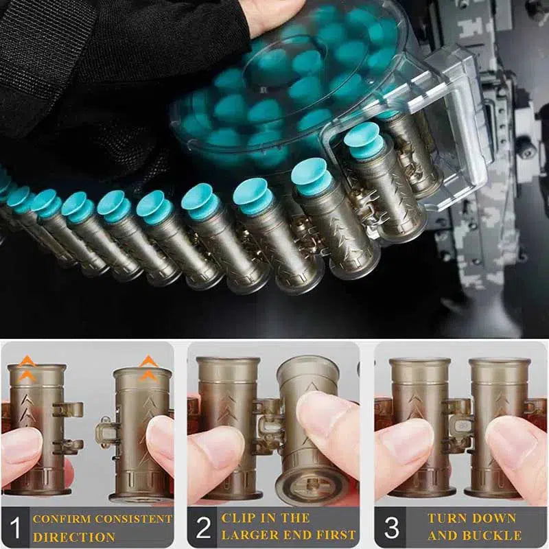 Lehui MG3 WW2 Full Auto Foam Dart Blaster Toy — muzzle and barrel detail
