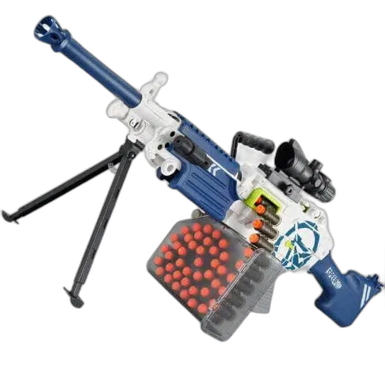 Lehui SAW M249 Electric Belt-Fed foam-dart Gun — left profile