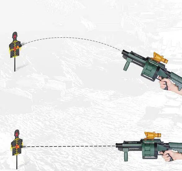 multi-shot cluster-dart blaster Pump Action Grenade Launcher Foam Blaster — magazine well detail