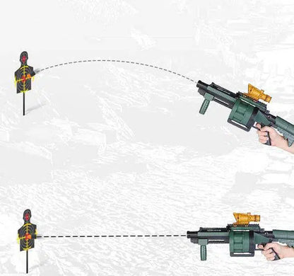 multi-shot cluster-dart blaster Pump Action Grenade Launcher Foam Blaster — magazine well detail