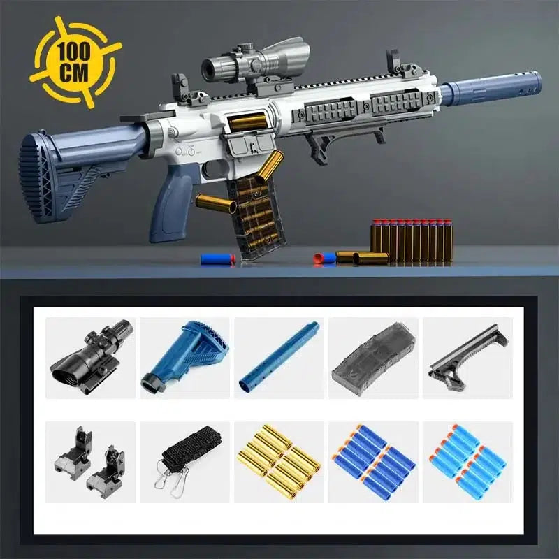 Manual Shell Ejecting rifle-class Toy Gun Foam Blaster — right profile
