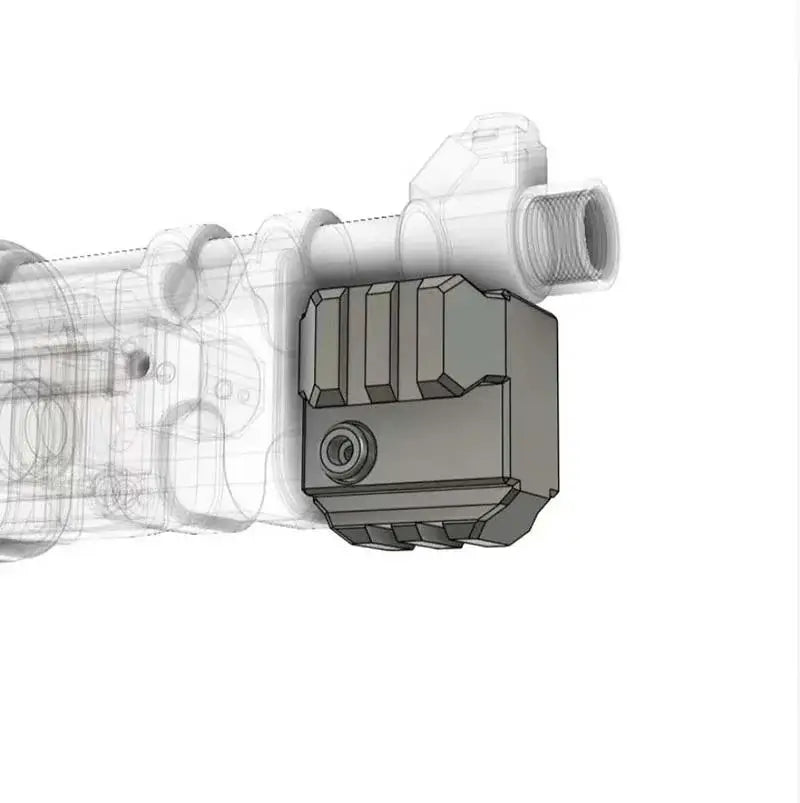 Diamond Dogs Puppy 98K Clip-Fed 3D Print Bolt Action foam-dart Blaster — trigger group close-up