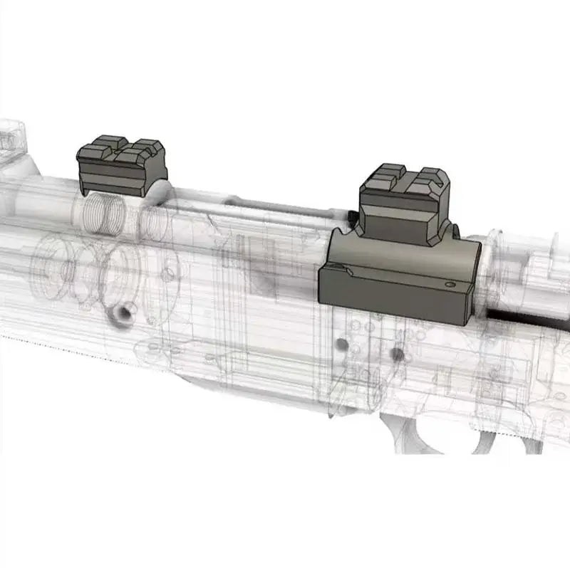 Diamond Dogs Puppy 98K Clip-Fed 3D Print Bolt Action foam-dart Blaster — muzzle and barrel detail