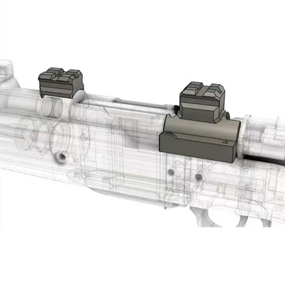 Diamond Dogs Puppy 98K Clip-Fed 3D Print Bolt Action foam-dart Blaster — muzzle and barrel detail