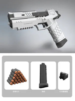 Lizzie Gecko Nylon Injection Molded foam-dart blaster — top rail detail