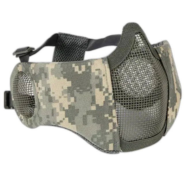 V1 Steel Mesh Tactical Protective Mask with Ears Protection - ACU