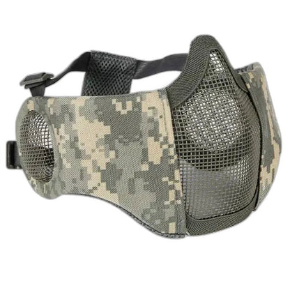 V1 Steel Mesh Tactical Protective Mask with Ears Protection - ACU