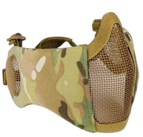V1 Steel Mesh Tactical Protective Mask with Ears Protection - CP